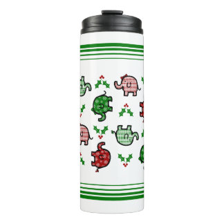 Christmas Elephant Tumbler Thermosbecher