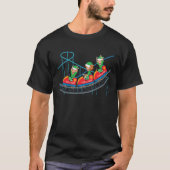 Christmas Elf Amusement Theme Park Roller Coaster T-Shirt (Vorderseite)
