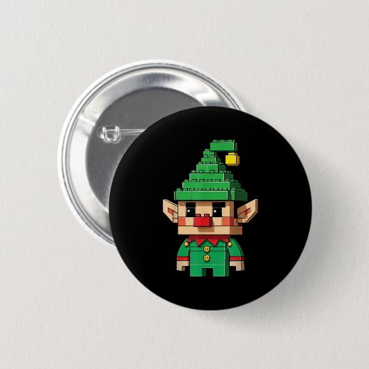 Christmas Elf Block Gebäude Builder Brick Master Button (Vorne & Hinten)