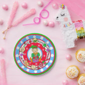 Christmas Elf Boy Whimsical Candy Polka Dot Pappteller (Party)