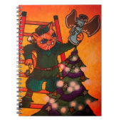 Christmas Elf Cat Notizblock (Vorderseite)
