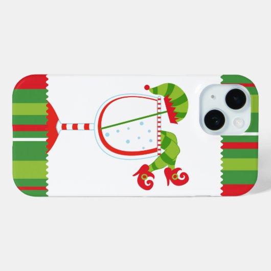 Christmas Elf Cocktail Case-Mate iPhone Hülle (Rückseite (Horizontal))