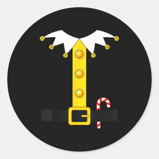 Christmas Elf Costume  Runder Aufkleber (Vorderseite)