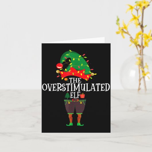 Christmas Elf Family Matching Group The Elf Overst Karte (Gelbe Blume)