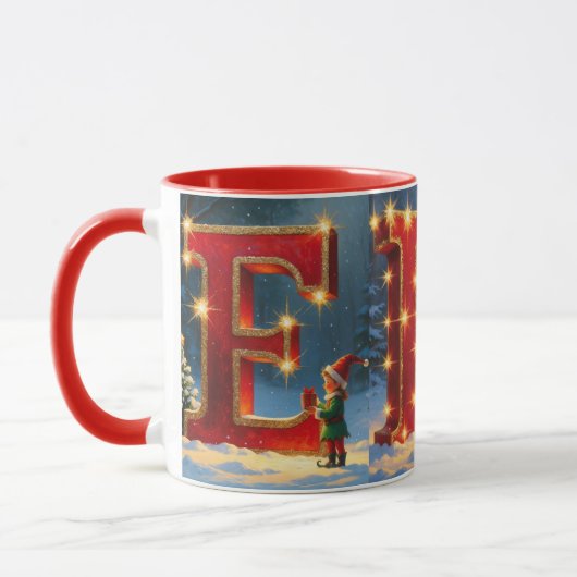 Christmas ELF Festive Holiday Coffee Mug Tasse (Links)