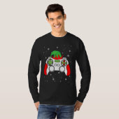 Christmas Elf Gamer Controller Boys Kids Teens Gam T-Shirt (Vorne ganz)