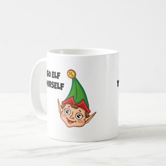  Christmas Elf, Go Elf Yourself  Kaffeetasse (Vorderseite Links)