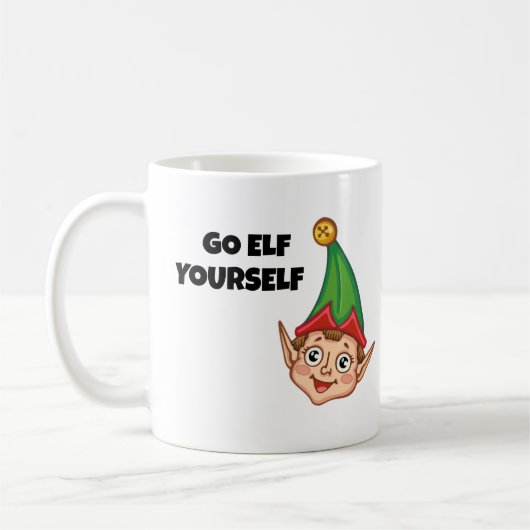 Christmas Elf, Go Elf Yourself Kaffeetasse (Links)