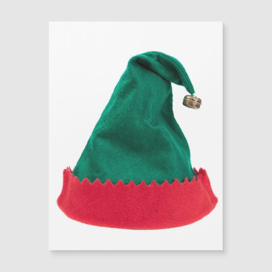 Christmas Elf Hat Magnetkarte (Vorderseite)
