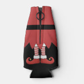 Christmas Elf Holiday Red Flaschenkühler (Rückseite)