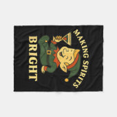 Christmas Elf Martini Funny Alcohol Saying Srits B Fleecedecke (Vorderseite (Horizontal))