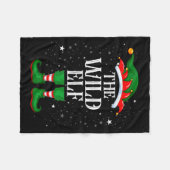 Christmas Elf Matching Family Group Funny Wild Elf Fleecedecke (Vorderseite (Horizontal))