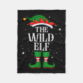 Christmas Elf Matching Family Group Funny Wild Elf Fleecedecke (Vorderseite)