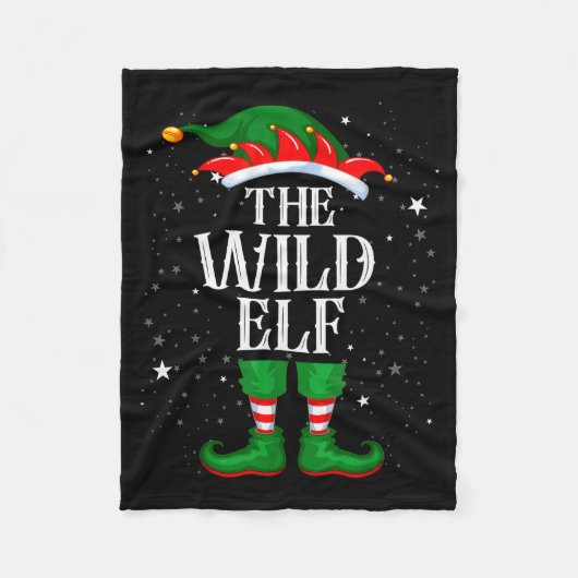 Christmas Elf Matching Family Group Funny Wild Elf Fleecedecke (Vorderseite)