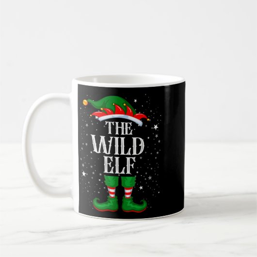 Christmas Elf Matching Family Group Funny Wild Elf Kaffeetasse (Links)