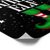 Christmas Elf Matching Family Group Funny Wild Elf Poster (Ecke)