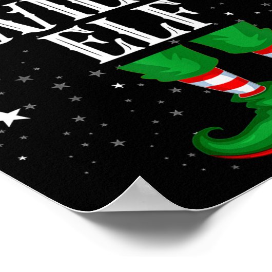 Christmas Elf Matching Family Group Funny Wild Elf Poster (Ecke)