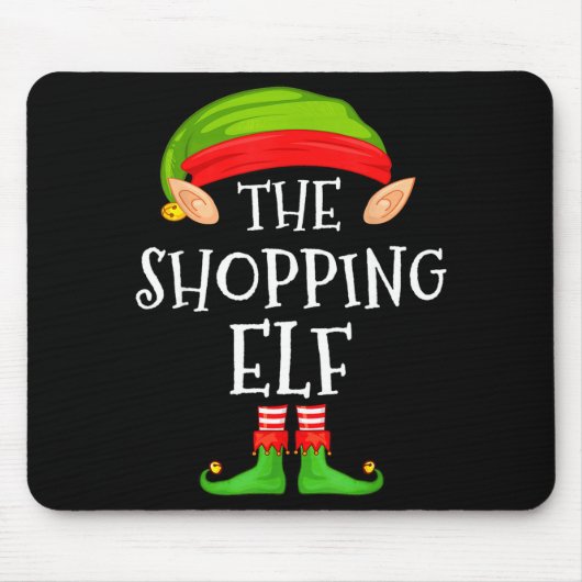 Christmas Elf Matching Family Pajama, The Shopng E Mousepad (Vorne)