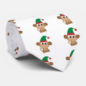 Christmas Elf Monkey Krawatte (Gerollt)