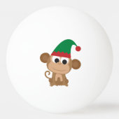 Christmas Elf Monkey Tischtennisball (Rückseite)