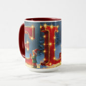 Christmas ELF Mug – Glitter Letters & Kids Holiday Tasse (Vorderseite Links)