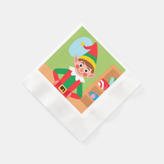 Christmas Elf Napkin Serviette (Ecke)