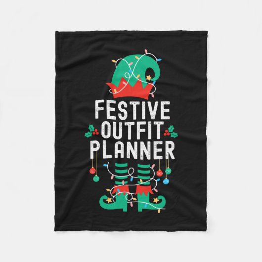 Christmas Elf Office Team Party Family Matching _1 Fleecedecke (Vorderseite)