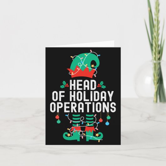 Christmas Elf Office Team Party Family Matching _1 Karte (Vorderseite)