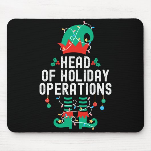 Christmas Elf Office Team Party Family Matching _1 Mousepad (Vorne)