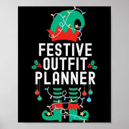 Christmas Elf Office Team Party Family Matching _1 Poster (Vorne)