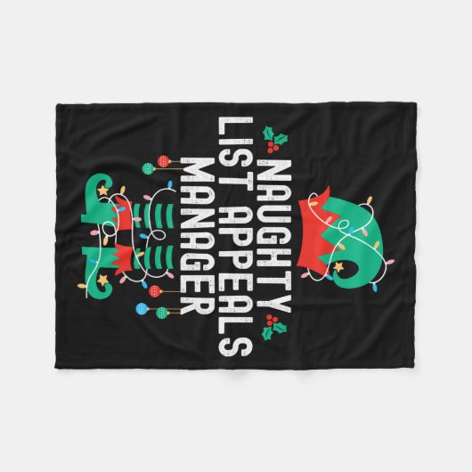 Christmas Elf Office Team Party Family Matching Fleecedecke (Vorderseite (Horizontal))