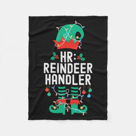 Christmas Elf Office Team Party Family Matching Fleecedecke (Vorderseite)