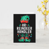 Christmas Elf Office Team Party Family Matching Karte (Gelbe Blume)