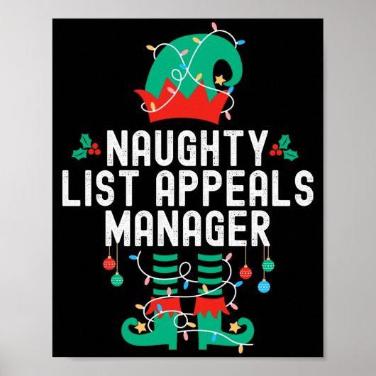 Christmas Elf Office Team Party Family Matching  Poster (Vorne)