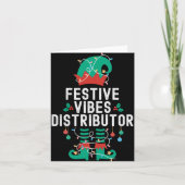 Christmas Elf Office Team Party Family Matching T Karte (Vorderseite)