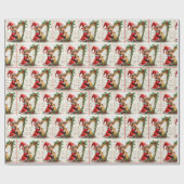 Christmas Elf Playing a Harp Geschenkpapier (Flach)