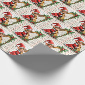 Christmas Elf Playing a Harp Geschenkpapier (Ecke)