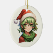 Christmas Elf Portrait Keramik Ornament (Rechts)
