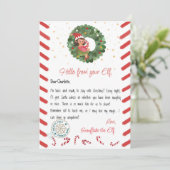 Christmas elf postcard einladung (Stehend Vorderseite)