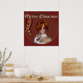 Christmas Elf - Redhead Design 1 - Fantasy Print Poster (Küche)