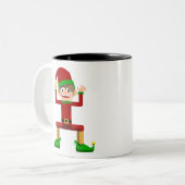 Christmas Elf Zweifarbige Tasse (Vorderseite Links)