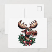 Christmas Elk  Postkarte (Vorne/Hinten)