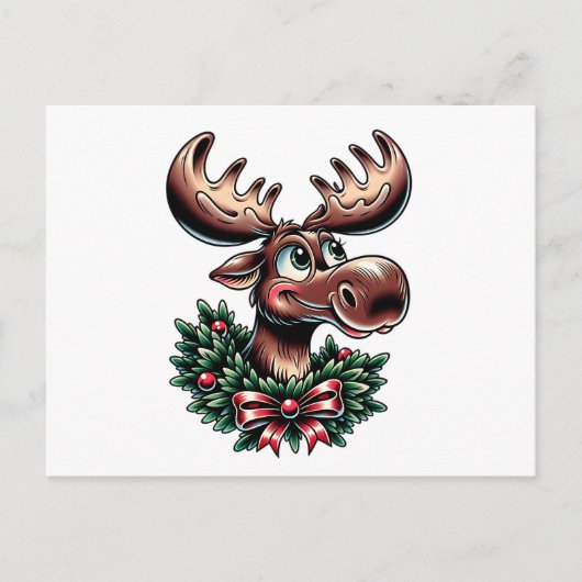 Christmas Elk  Postkarte (Vorderseite)