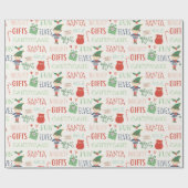 Christmas Elves and Fun Text Geschenkpapier (Flach)