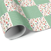 Christmas Elves and Green Stripes Geschenkpapier (Rolleneckpunkt)