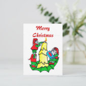 CHRISTMAS ELVES Postcard Feiertagspostkarte (Stehend Vorderseite)