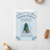 Christmas Embrace Liebe Gedicht Mitteilungskarte (Vorderseite/Rückseite Beispiel)