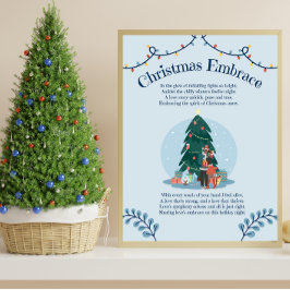 Christmas Embrace Liebe Gedicht Poster