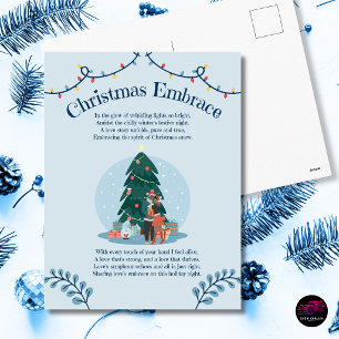 Christmas Embrace Liebe Gedicht Postkarte