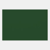 Christmas emerald green solid stylish rustic geschenkpapier set (Vorderseite 2)